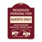 Signmission Reserved Parking for Guests Only Unauthorized Vehicles Towed Away With Tow Away Grap, BU-1824-23100 A-DES-BU-1824-23100 - alternate 1